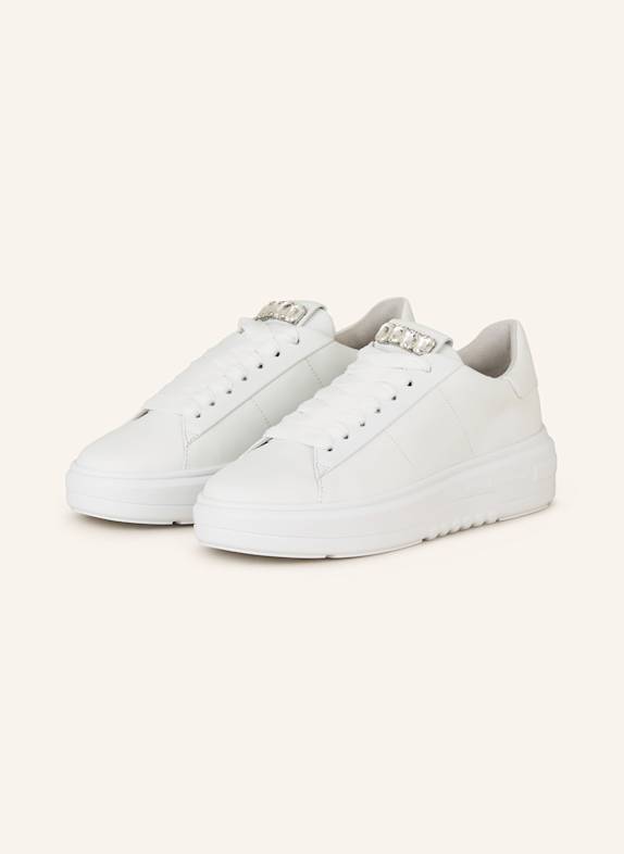 KENNEL & SCHMENGER Sneaker TURN mit Schmucksteinen WEISS