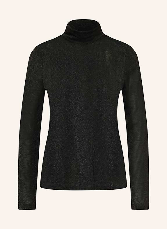DRYKORN Rollkragenshirt ZERAFNE mit Glitzergarn SCHWARZ
