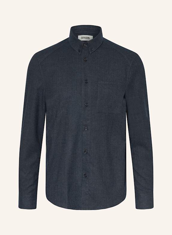 DRYKORN Flanellhemd LIET Regular Fit DUNKELBLAU