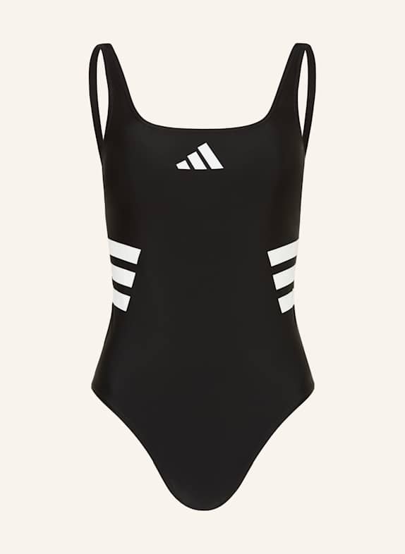 adidas Strój kąpielowy 3-STREIFEN CZARNY/ BIAŁY