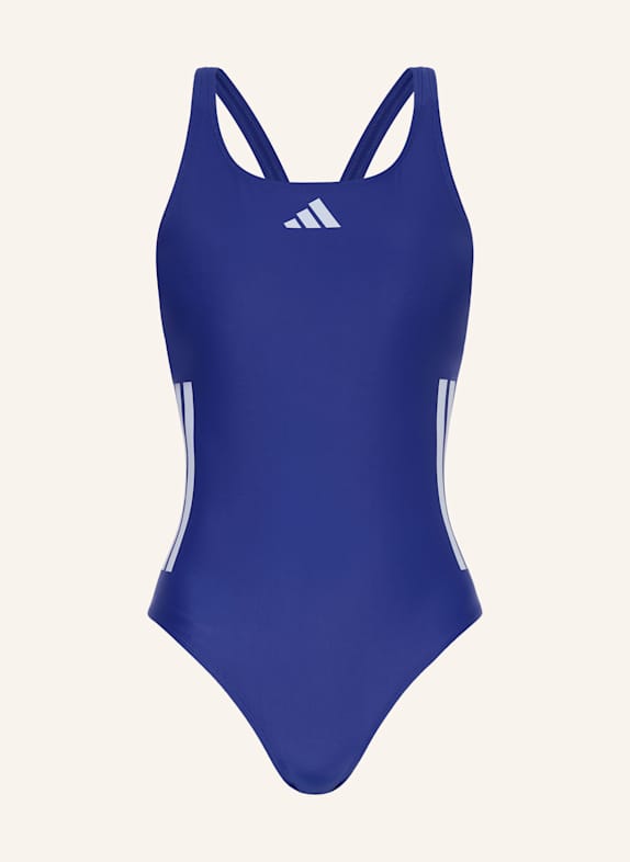 adidas Strój kąpielowy 3-STREIFEN NIEBIESKI/ JASNOFIOLETOWY