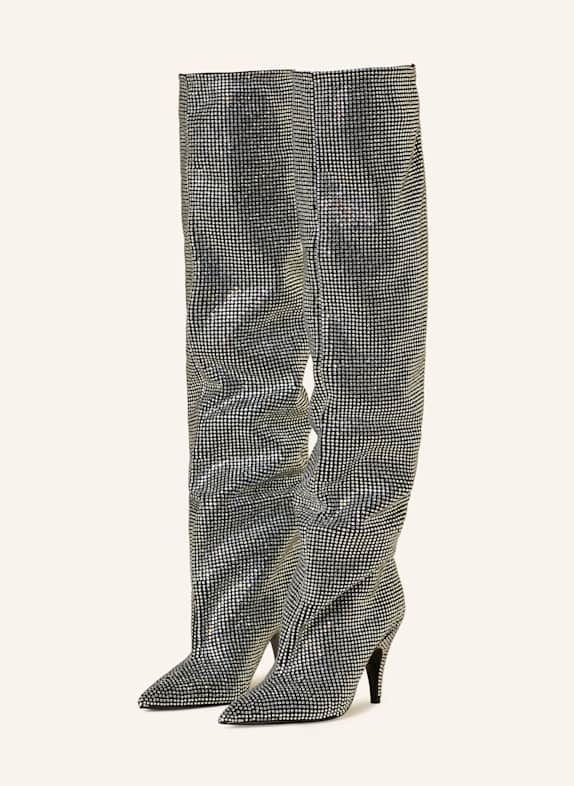 STEVE MADDEN Overknee-Stiefel MAZER-R mit Schmucksteinen SCHWARZ