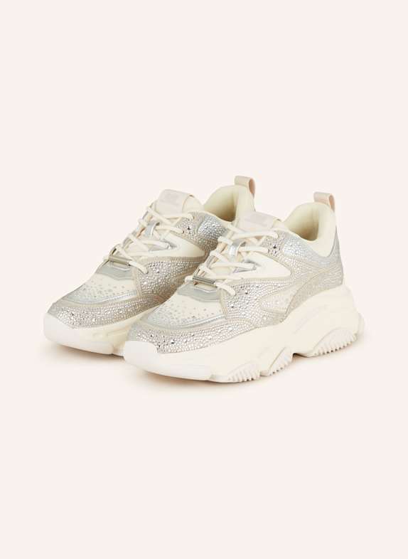 STEVE MADDEN Sneaker PRIVY mit Schmucksteinen ECRU/ GRAU