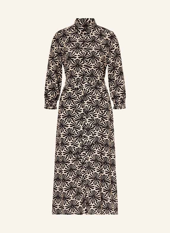 MORE & MORE Hemdblusenkleid BEIGE/ SCHWARZ