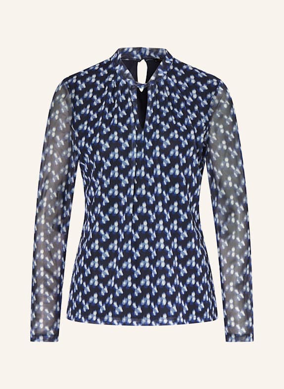 MORE & MORE Mesh blouse DARK BLUE/ BLUE