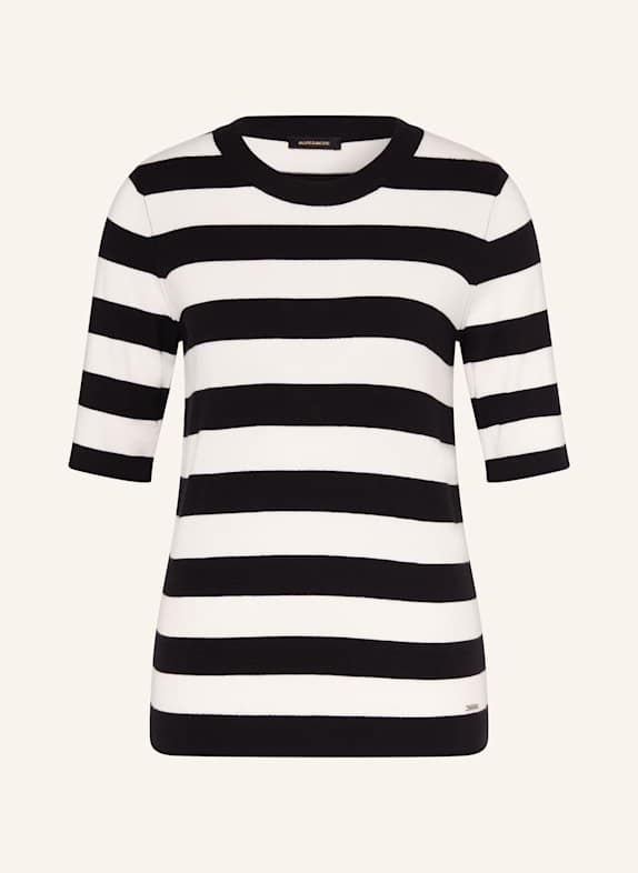 MORE & MORE Strickshirt SCHWARZ/ WEISS