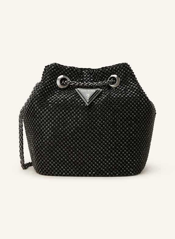 GUESS Umhängetasche ZALINA mit Schmucksteinen SCHWARZ