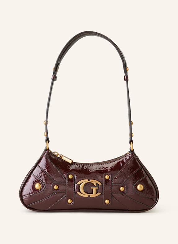 GUESS Schultertasche MINTHA MINI DUNKELROT