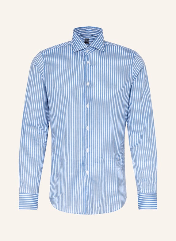 FEDELI Hemd SEAN Slim Fit BLAU/ WEISS