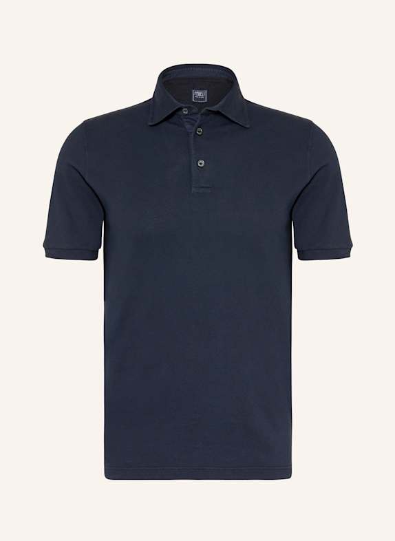 FEDELI Piqué-Poloshirt DUNKELBLAU