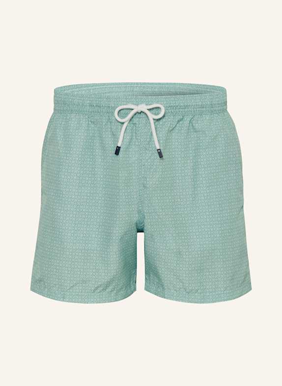 FEDELI Badeshorts MADEIRA HELLGRÜN/ WEISS