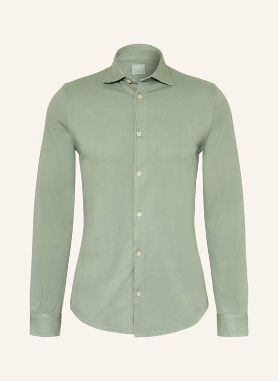 FEDELI Piqué-Hemd Custom Fit MINT