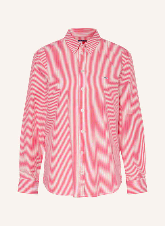 TOMMY JEANS Hemdbluse HELLROT/ WEISS