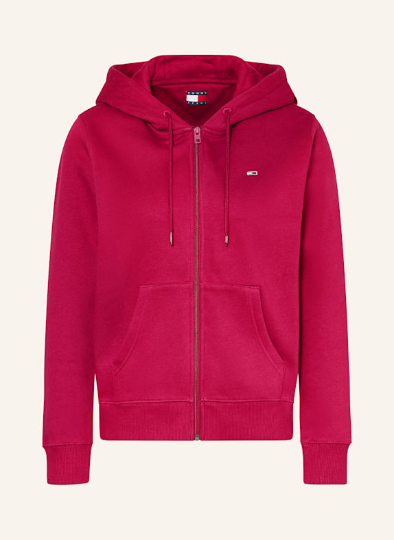 TOMMY JEANS Sweatjacke DUNKELROT