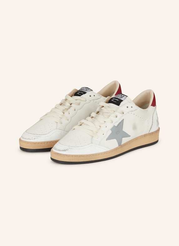 GOLDEN GOOSE Sneaker BALL STAR WEISS/ DUNKELROT