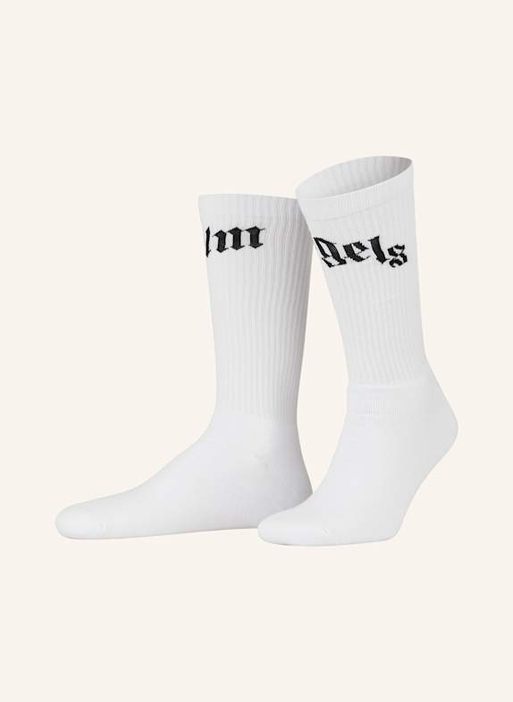 Palm Angels Socks WHITE/ BLACK