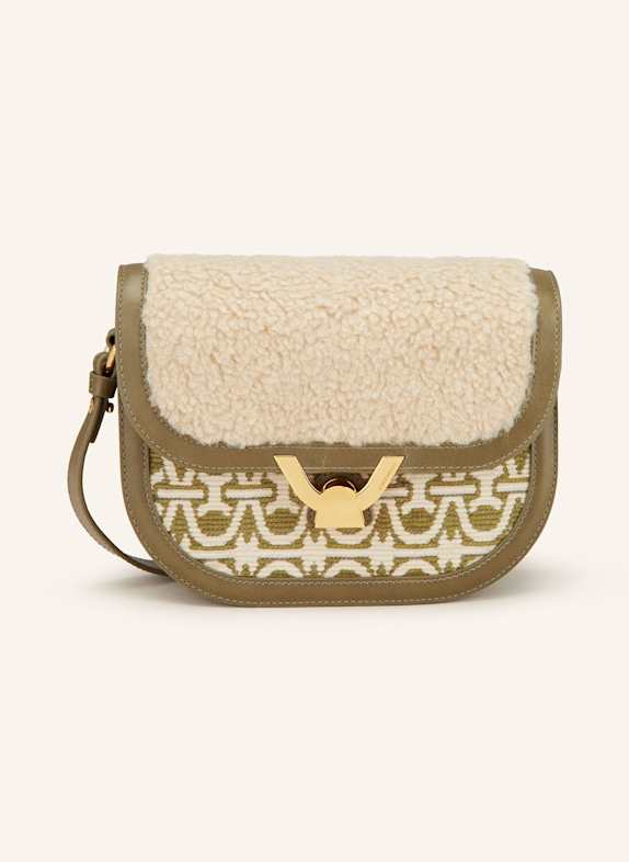 COCCINELLE Crossbody bag CREAM/ WHITE/ OLIVE