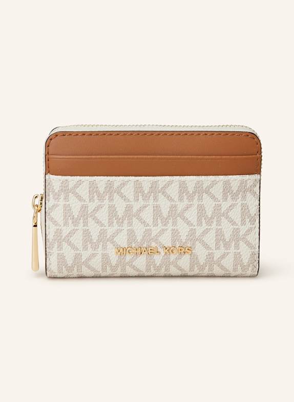 MICHAEL KORS Geldbörse JET SET CREME/ BRAUN/ HELLBRAUN