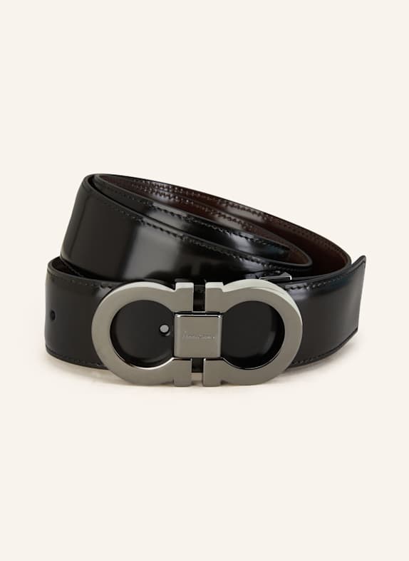 FERRAGAMO Ledergürtel SCHWARZ