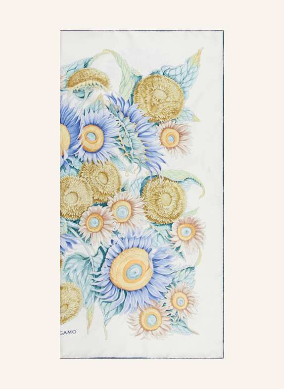 FERRAGAMO Seidentuch GIRASOLI BLAU/ WEISS/ GELB