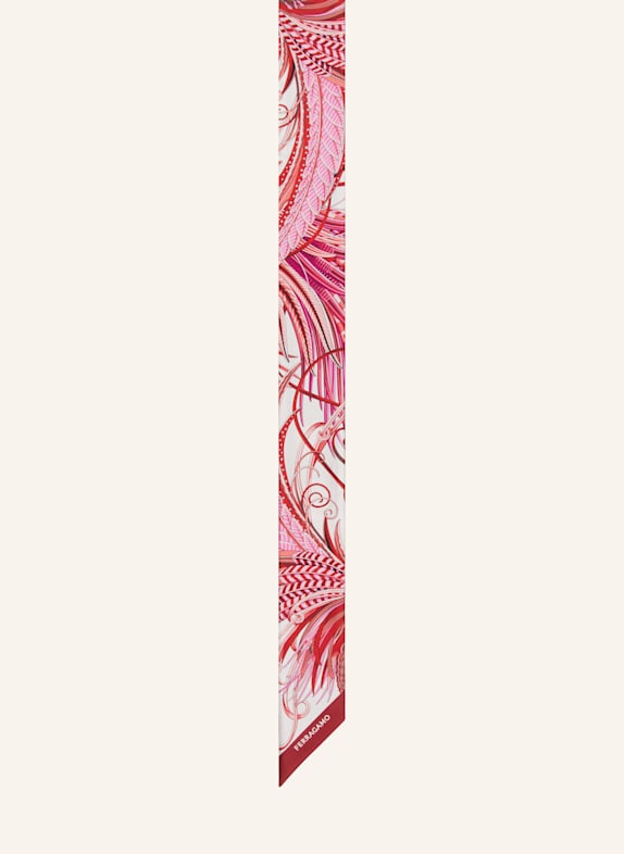 FERRAGAMO Seidenschal NEW SHOW ROT/ FUCHSIA/ WEISS