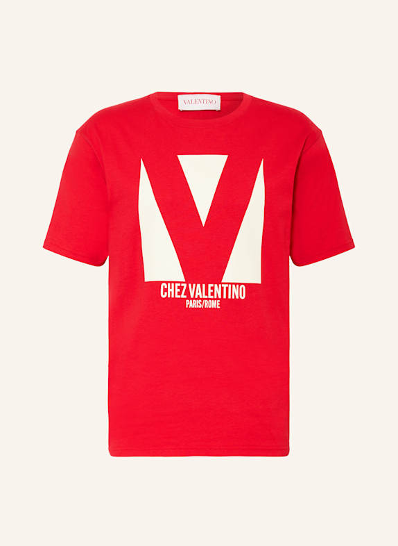 VALENTINO T-Shirt ROT/ WEISS