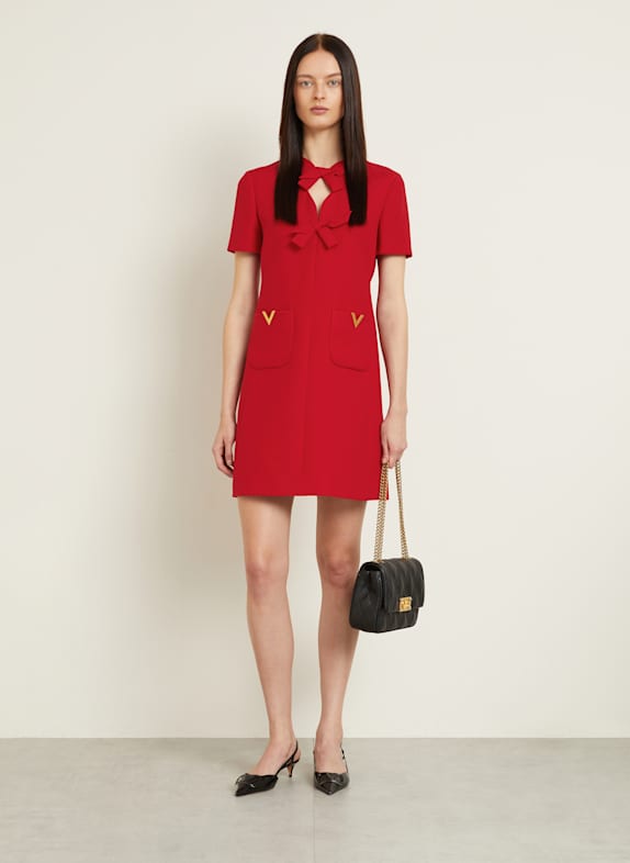 VALENTINO Kleid mit Seide ROT