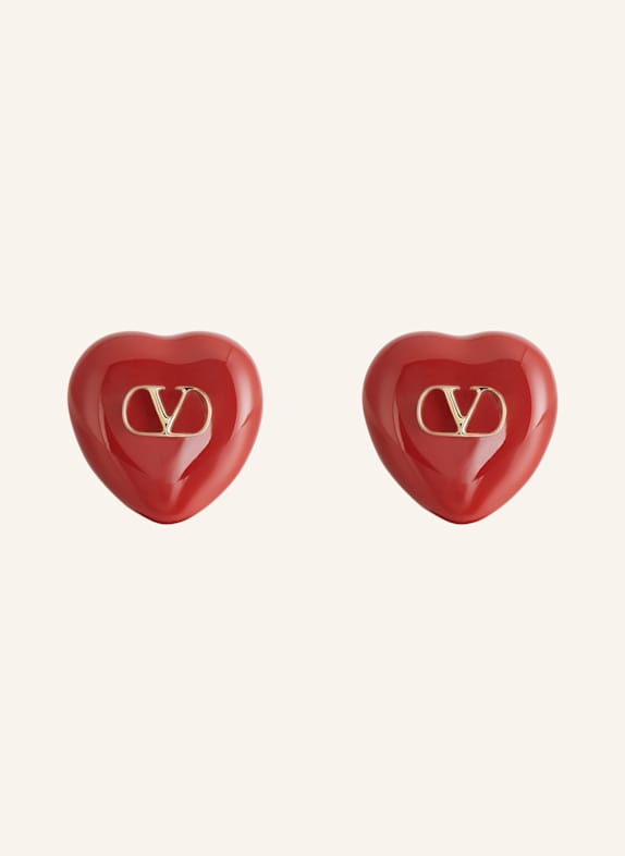 VALENTINO GARAVANI Ohrringe CUORE ROT/ GOLD