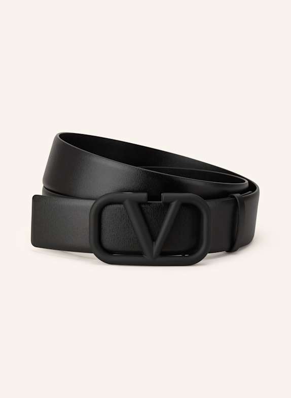 VALENTINO GARAVANI Ledergürtel VLOGO SIGNATURE SCHWARZ