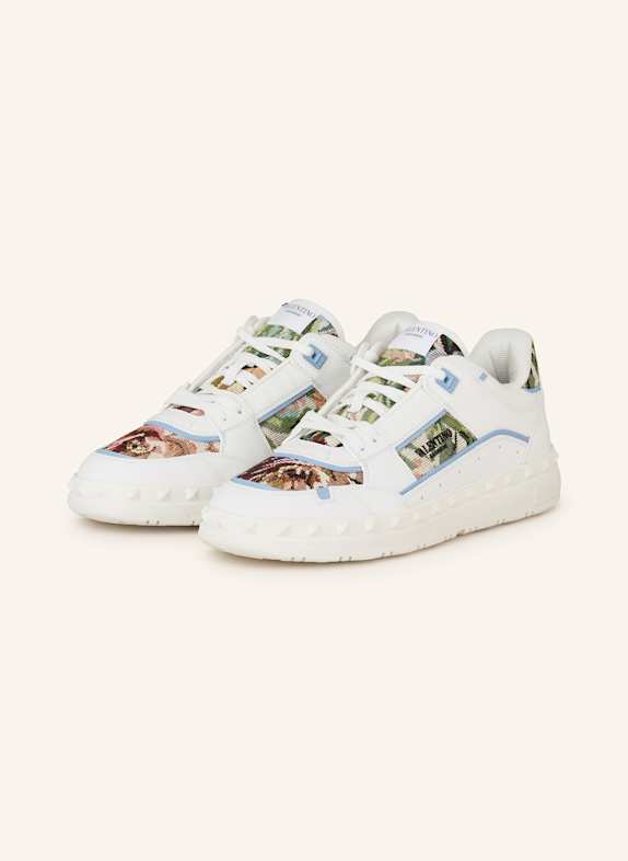 VALENTINO GARAVANI Sneakers WHITE/ LIGHT BLUE/ GREEN