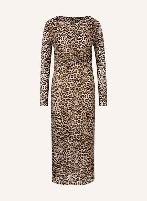 Rich & Royal Mesh-Kleid BEIGE/ SCHWARZ