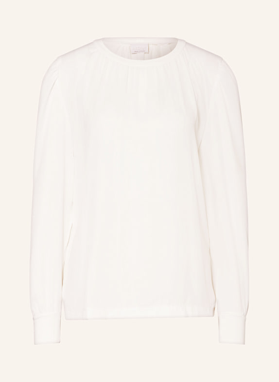 Rich & Royal Bluse im Materialmix WEISS