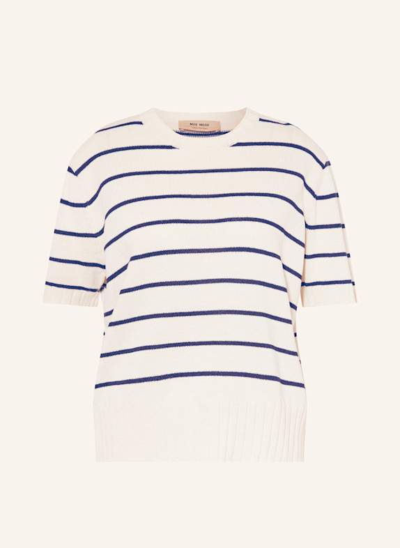 MOS MOSH Strickshirt MMFINLO PAPER ECRU/ DUNKELBLAU