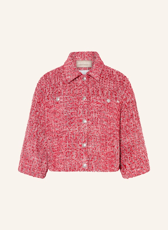 MOS MOSH Bouclé-Jacke MMPENN MINO ROT/ DUNKELROT