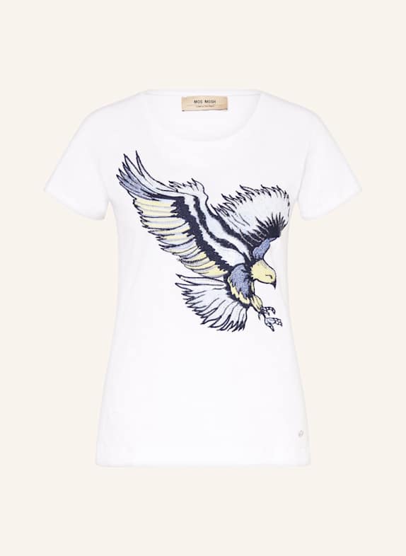 MOS MOSH T-Shirt MMREM mit Pailletten und Schmucksteinen CREME