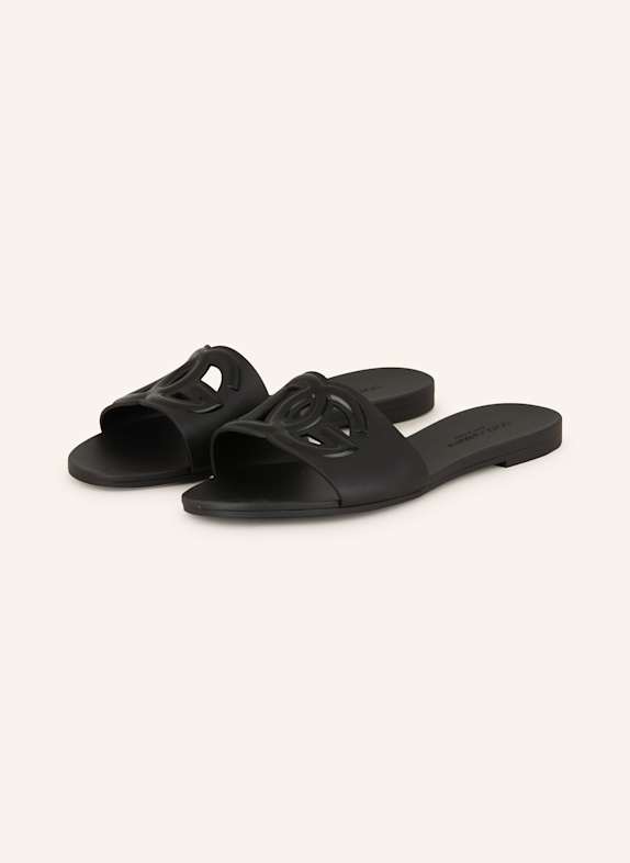 DOLCE & GABBANA Pantoletten SCHWARZ