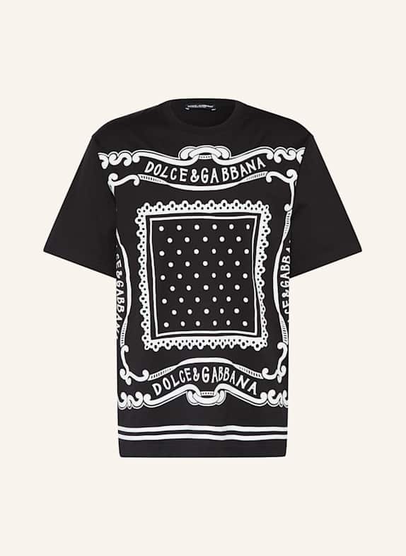 DOLCE & GABBANA T-Shirt SCHWARZ/ WEISS