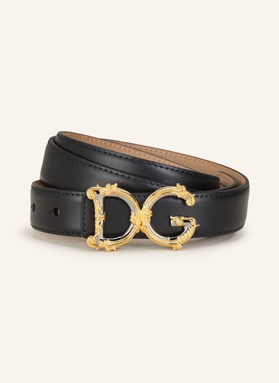 DOLCE & GABBANA Leather belt BLACK