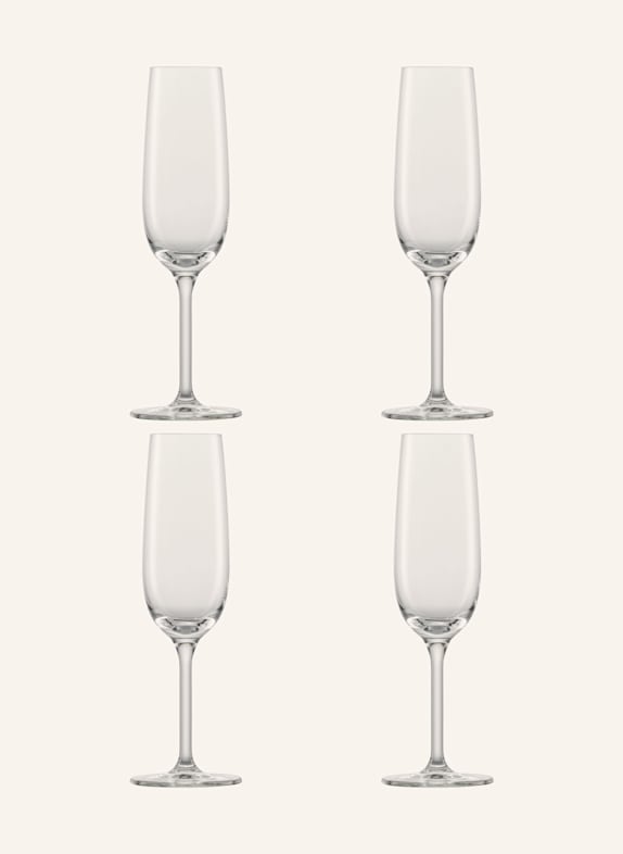 SCHOTT ZWIESEL set of 4 champagne glasses FOR YOU WHITE