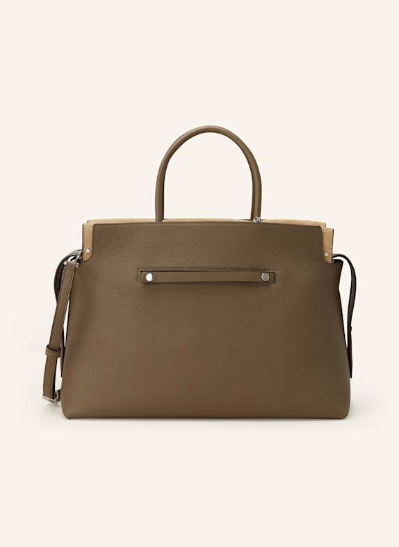 TORY BURCH Torebka MERCER LARGE SZAROBRĄZOWY