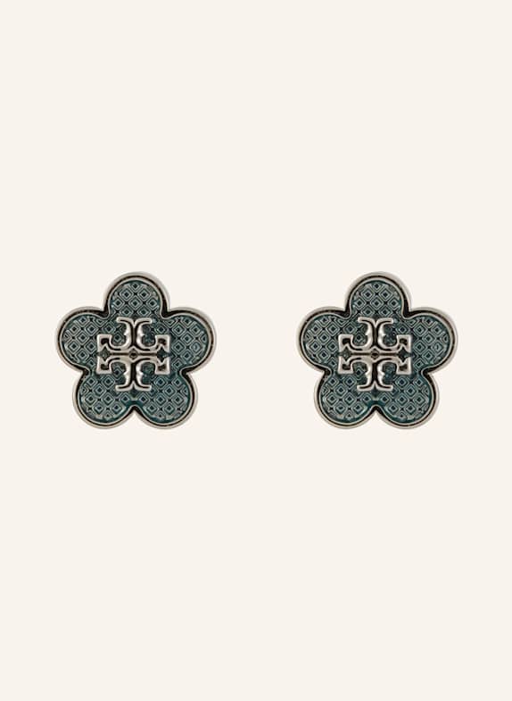 TORY BURCH Ohrstecker KIRA SILBER/ HELLBLAU