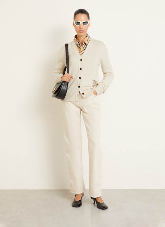 BURBERRY Strickjacke CREME