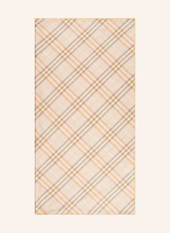 BURBERRY Seidentuch NUDE/ GRAU/ GELB