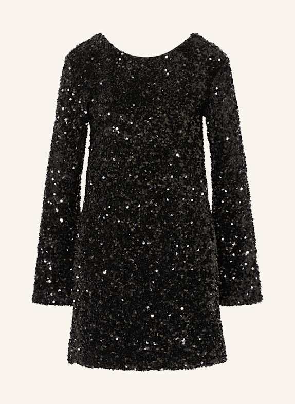 gina tricot Kleid mit Pailletten SCHWARZ