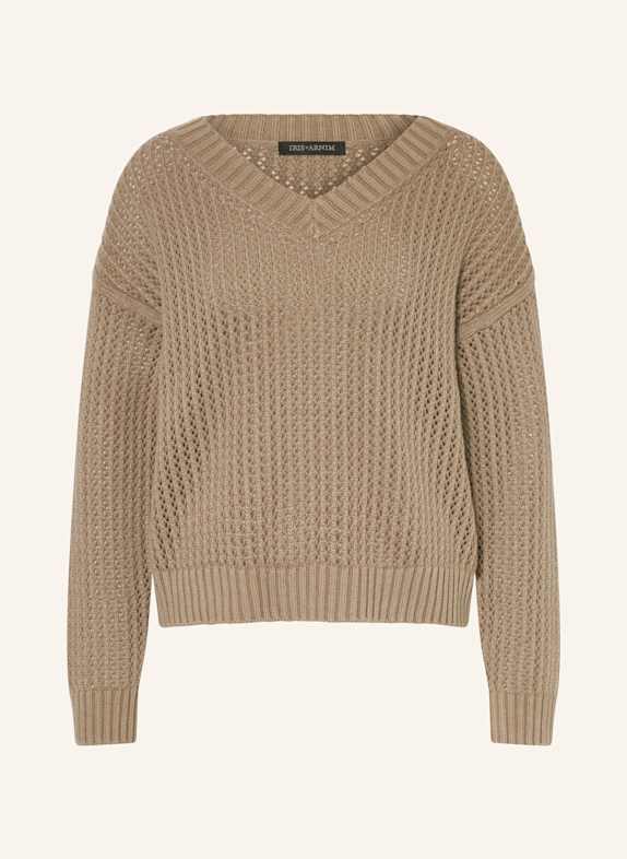 IRIS von ARNIM Cashmere-Pullover GIGLIA HELLBRAUN