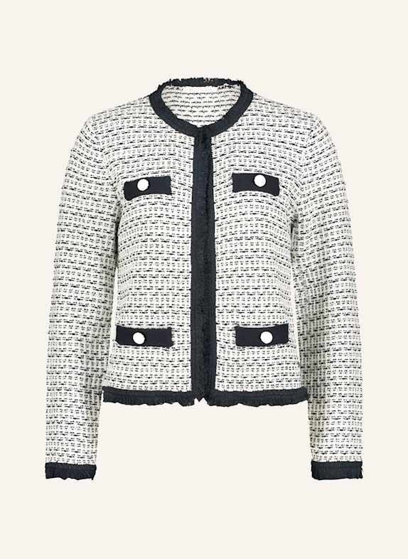 BETTY&CO Strickjacke CREME/ DUNKELBLAU