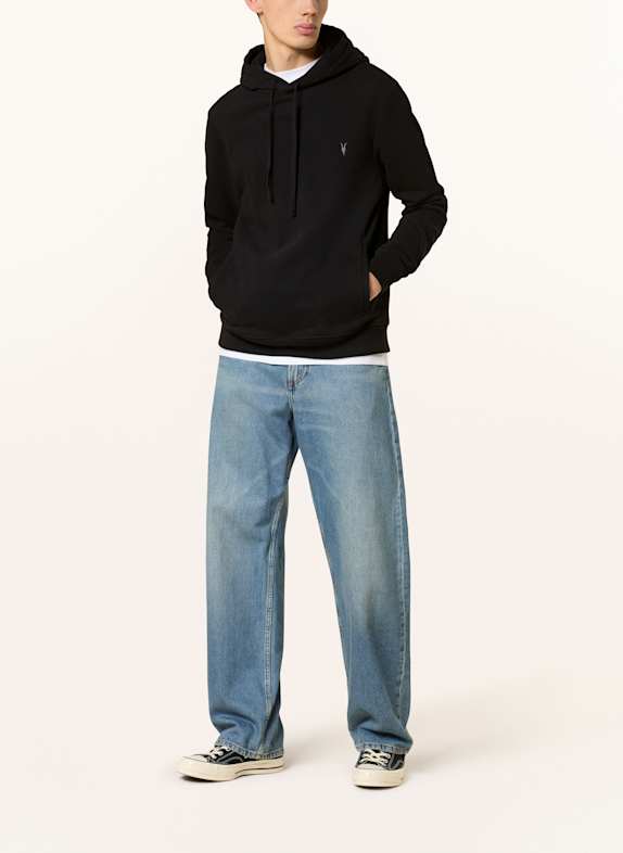 ALLSAINTS Bluza z kapturem RAVEN CZARNY