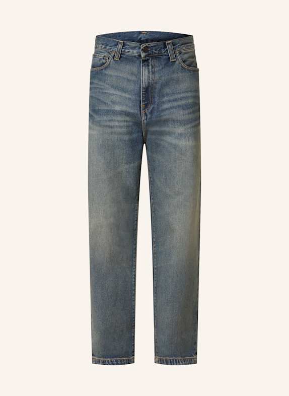 carhartt WIP Jeans LANDON Loose Tapered Fit 014Q Blue, worn used wash