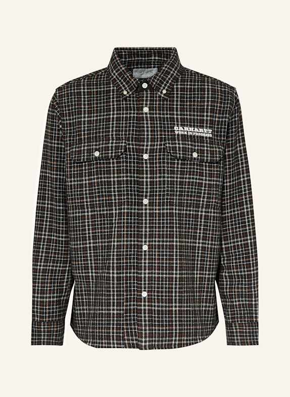 carhartt WIP Flanell-Overjacket RUNAWAY SCHWARZ/ HELLGRAU/ BRAUN