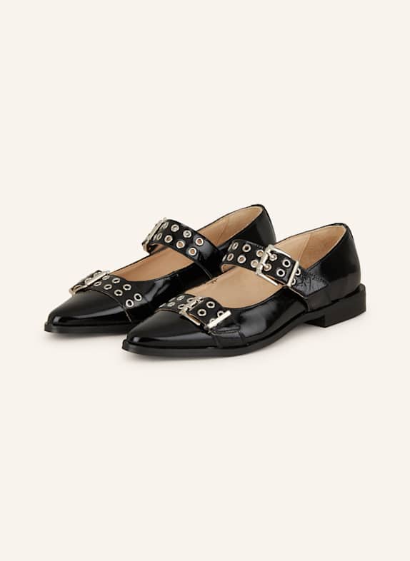 MRS & HUGS Mary-Jane-Ballerinas SCHWARZ